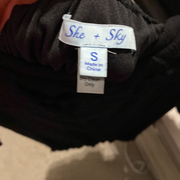 She + sky off the shoulder black dress. Size small. - Picture 5 of 6